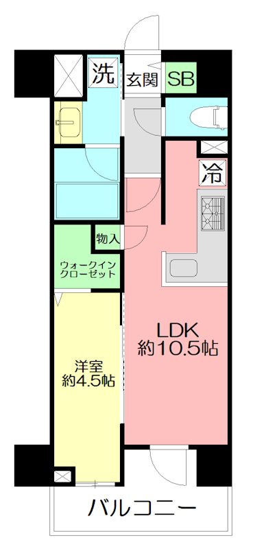 エクセレントシティ横浜鶴見 7F号室 間取り