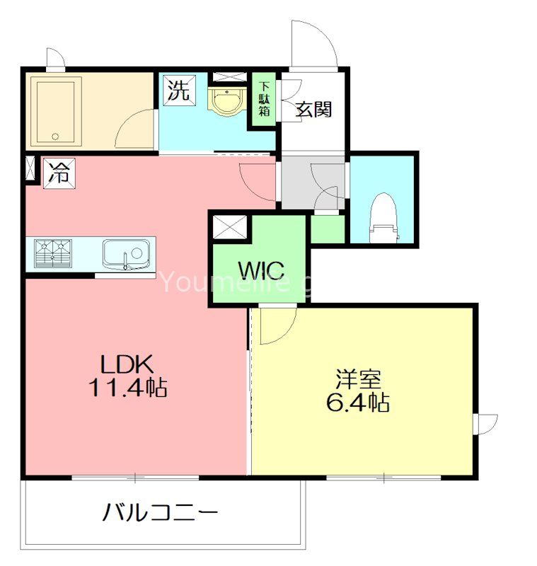 オレンジコート 101号室 間取り