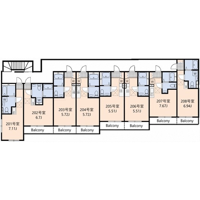 シティ湘南 206号室 間取り