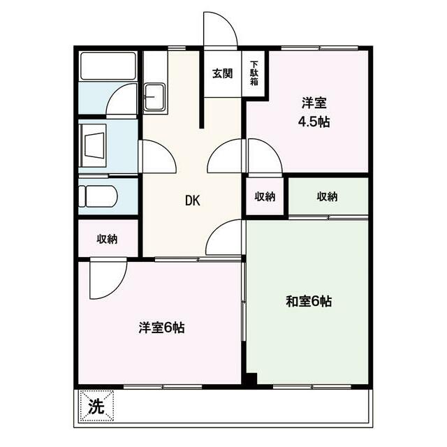 清水マンション 302号室 間取り