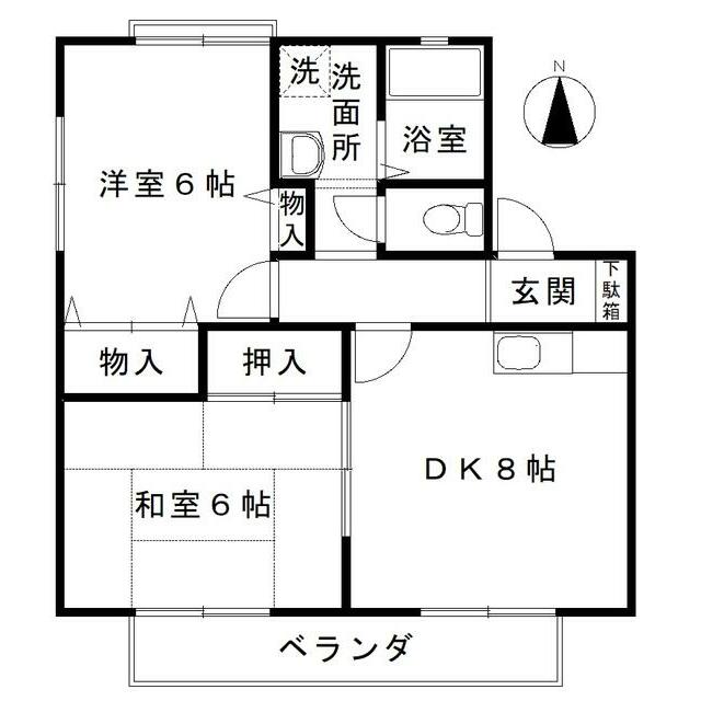 ハイツさつき 202号室 間取り