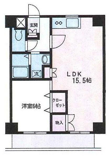 ロイヤルマンション国府津 305号室 間取り