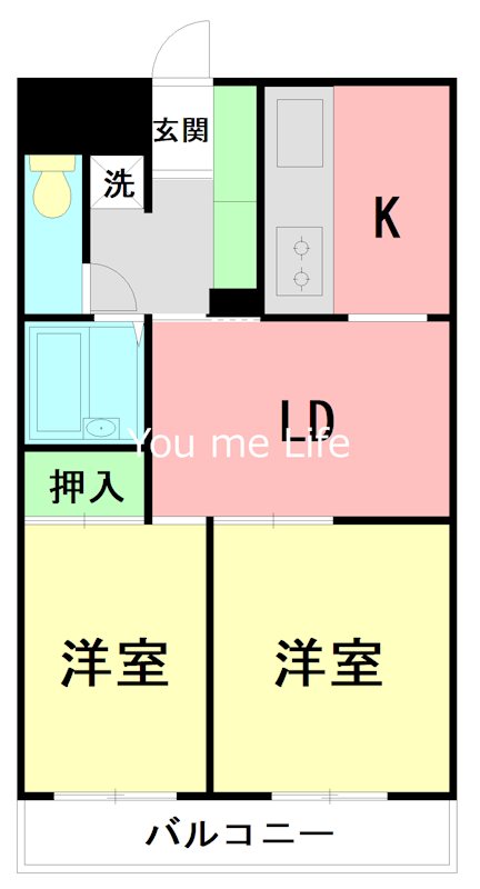 ビュークレスト戸塚 107号室 間取り