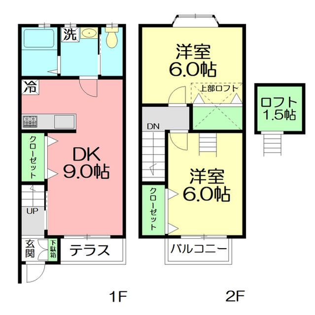 インペリアル 104号室 間取り