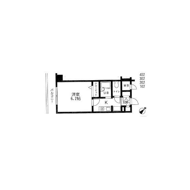 アーバンスプラザイシワタ7 305号室 間取り