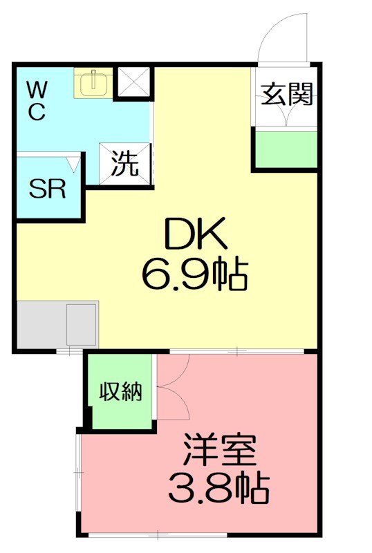 ヴィラ オペラ 102号室 間取り