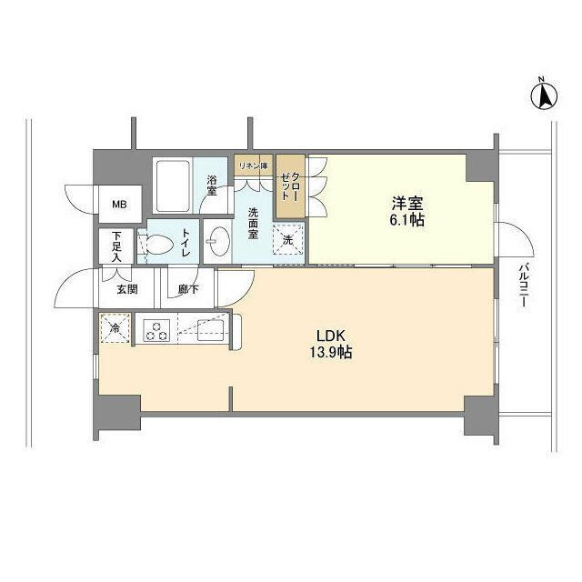 KENEDIX藤沢 504号室 間取り