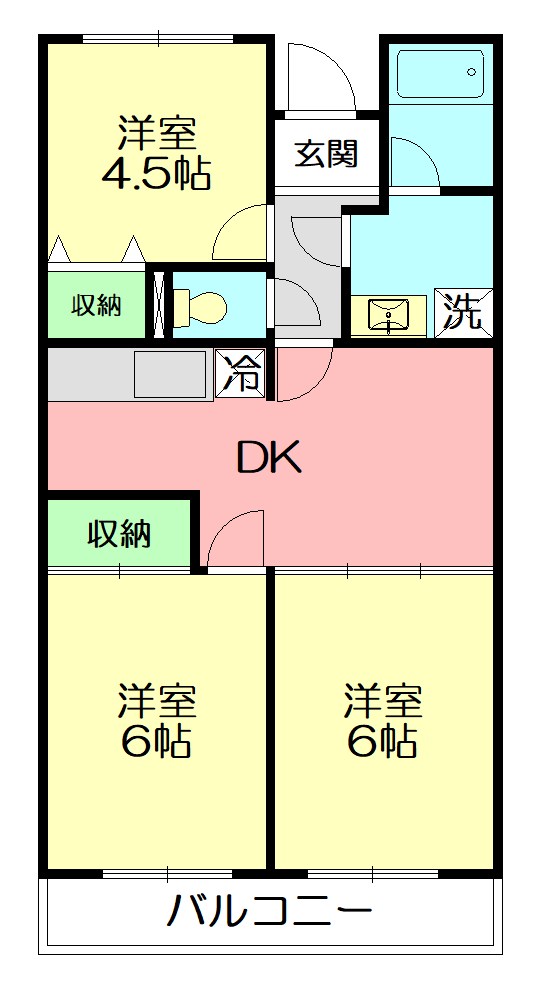 くりぃむマンション 105号室 間取り