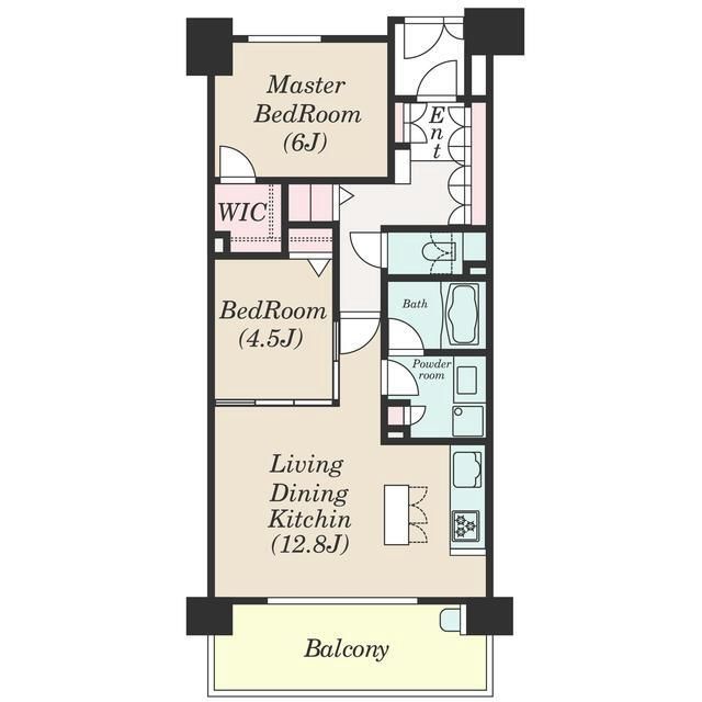 クリオ湘南茅ヶ崎 802号室 間取り