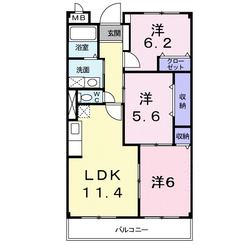 ヴィラ・グランデ 403号室 間取り