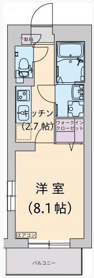 コントウィスタ 206号室 間取り