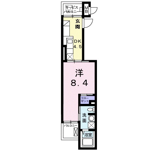 ブランドール湘南 402号室 間取り