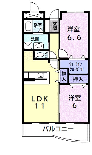 ビジュオール 403号室 間取り