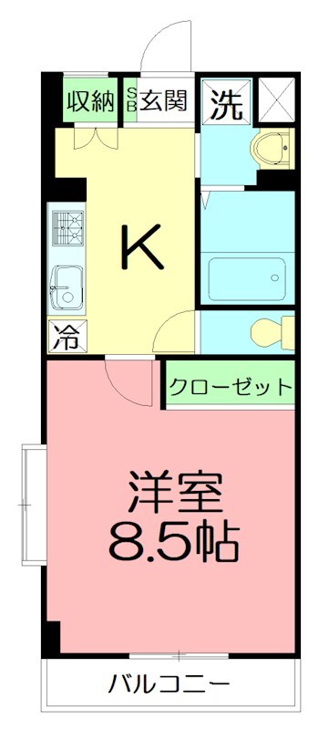 リーベルサンアイ 106号室 間取り