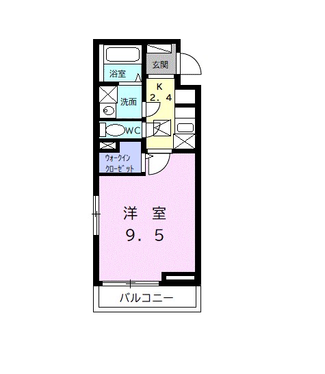 サウスⅡ 105号室 間取り