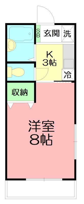 ポヌール湘南Ｂ 201号室 間取り