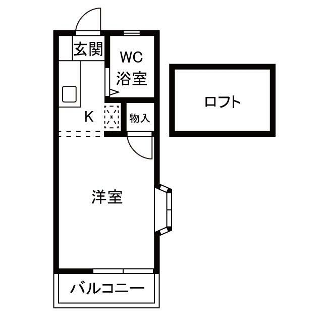 アートハウス桜ヶ丘 205号室 間取り