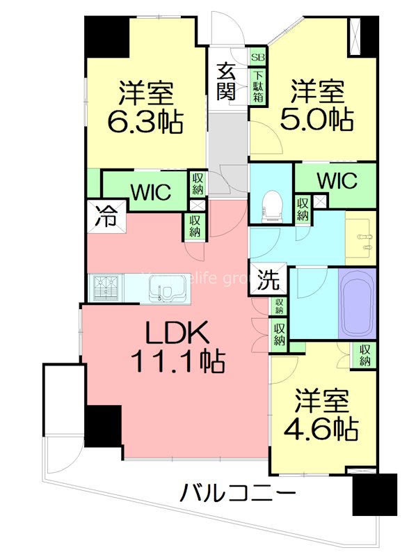 グランカーサ藤沢 201号室 間取り