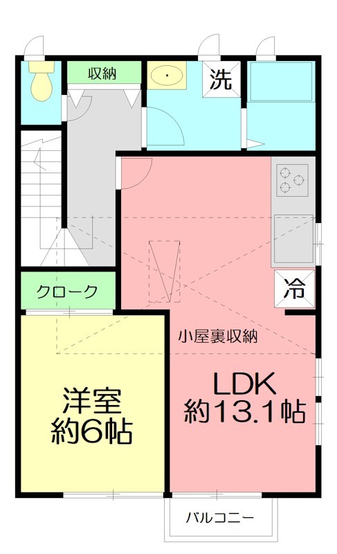 サウスコーストⅡ 202号室 間取り