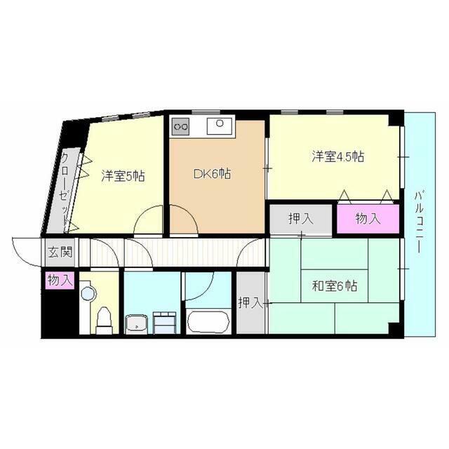 ドミールNo.2 201号室 間取り