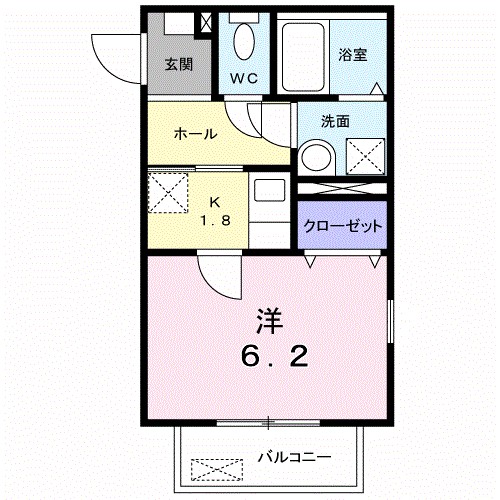 モデルノ・カーサ 201号室 間取り