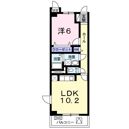 グランベール湘南 205号室 間取り