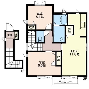 ライネスハイム 201号室 間取り