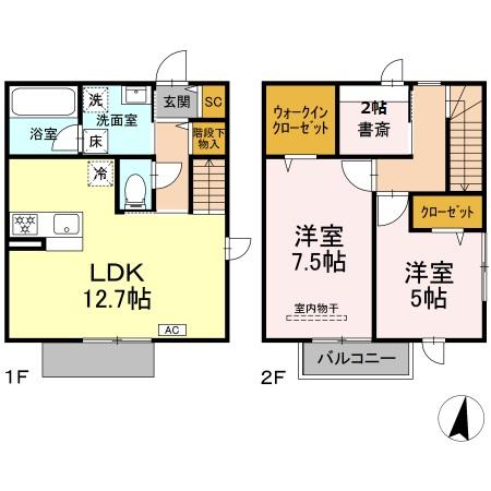 ドエル 102号室 間取り