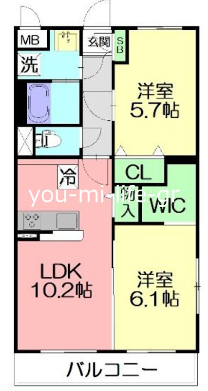 プラザ富 301号室 間取り