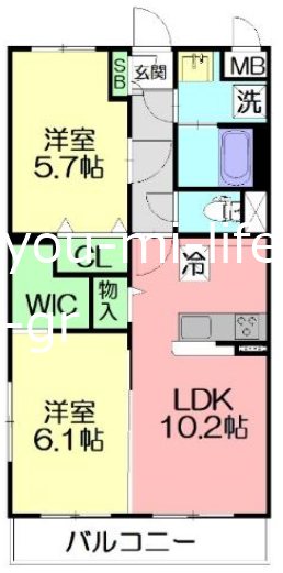 プラザ富 205号室 間取り