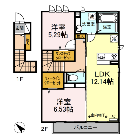 Residence yuna 201号室 間取り
