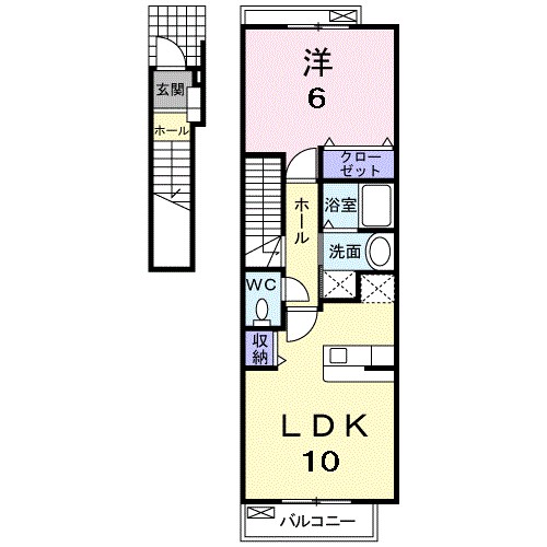 クリエンテ 203号室 間取り