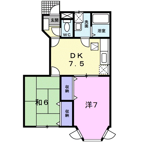 エスパシオⅣ 102号室 間取り