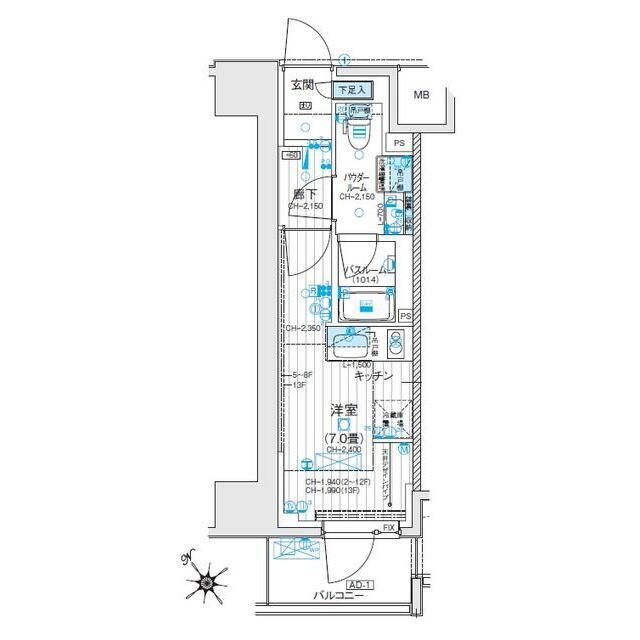 デュオステージ藤沢 202号室 間取り