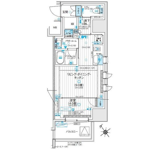 デュオステージ藤沢 903号室 間取り