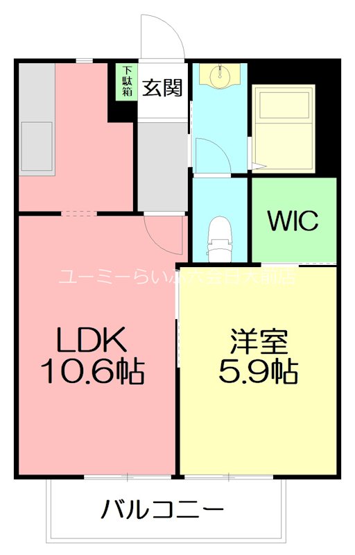 Belle Fleuve 203号室 間取り