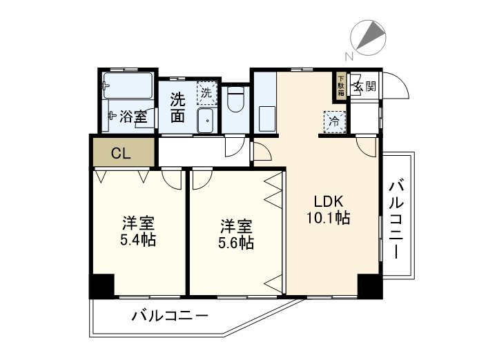 コートパル戸塚 204号室 間取り