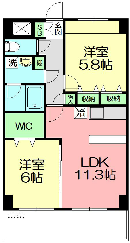モリエム太平台 202号室 間取り