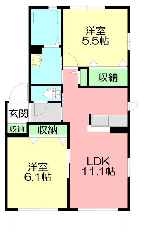 アルエットⅢ 101号室 間取り