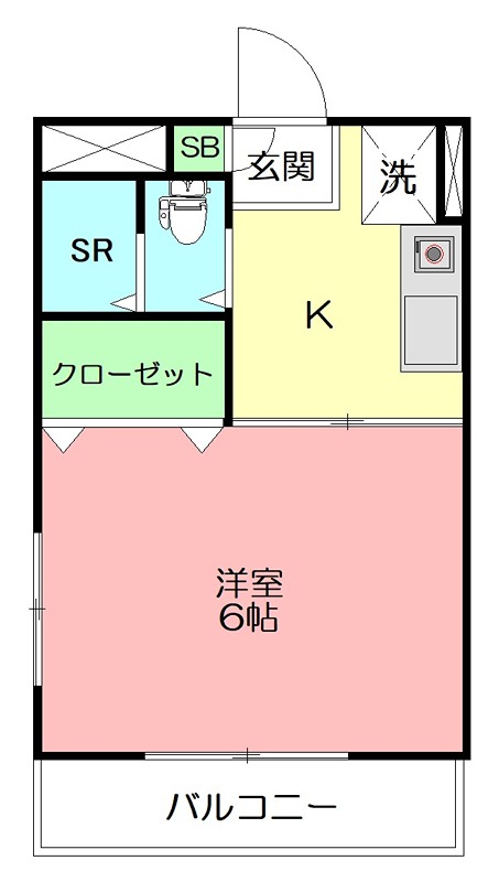 シャルマンYM 103号室 間取り