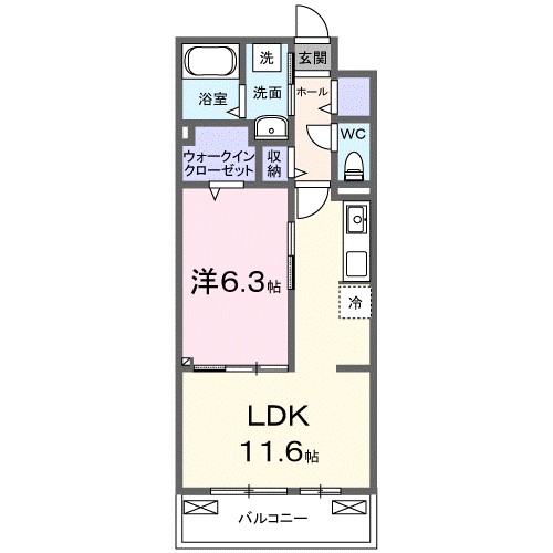 ホクレア 303号室 間取り
