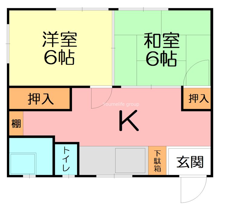 よしみ荘 2号室 間取り