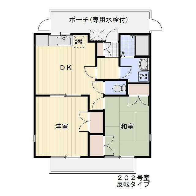 メープルコート 202号室 間取り