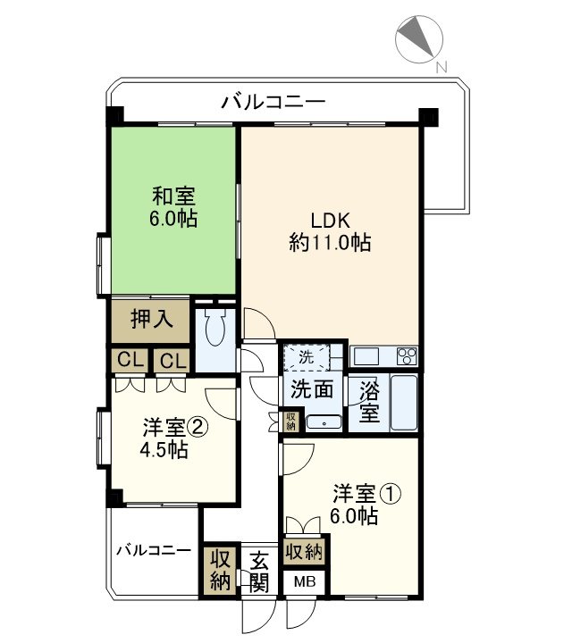 戸塚ウエスト・ウッド 206号室 間取り