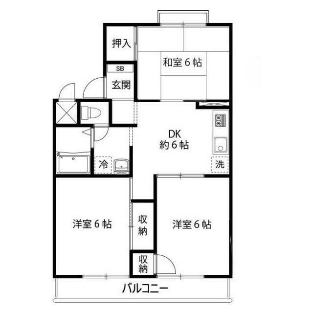 パークサイド清水 203号室 間取り