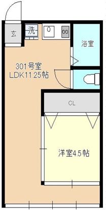 御幸ヶ浜マンション 402号室 間取り