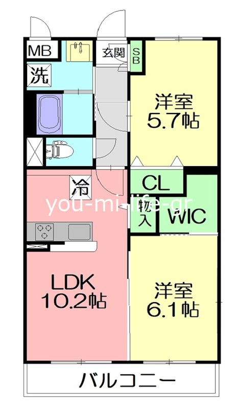 プラザ富 203号室 間取り