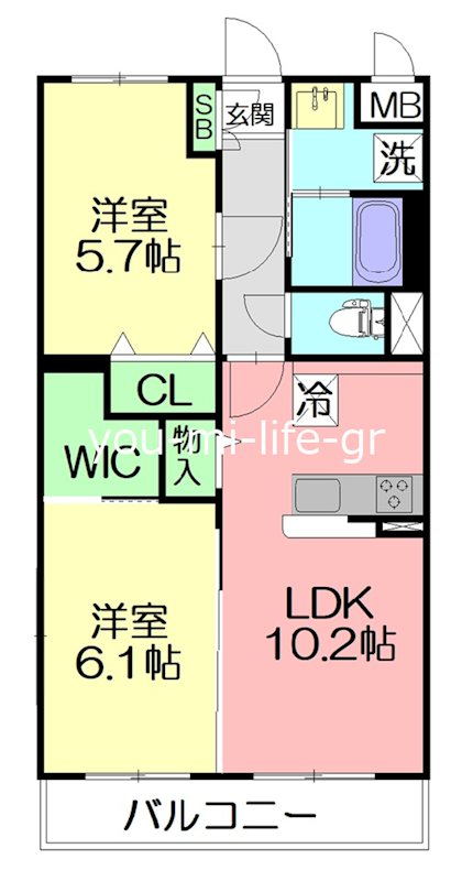 プラザ富 304号室 間取り