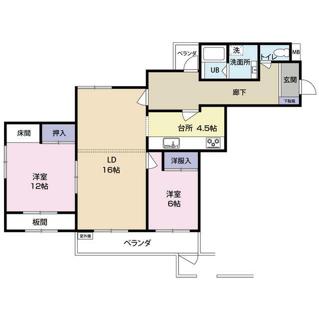 トーア由比ガ浜マンション 201号室 間取り