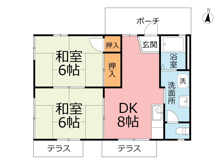 カストロ桃浜 102号室 間取り
